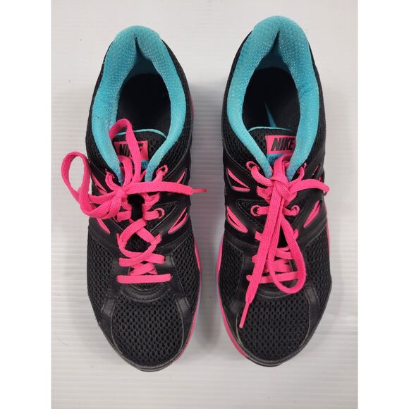 Nike Dual Fusionlite Black Pink Neon Running Shoes 599560-004 Women’s Size 8 - Picture 1 of 9